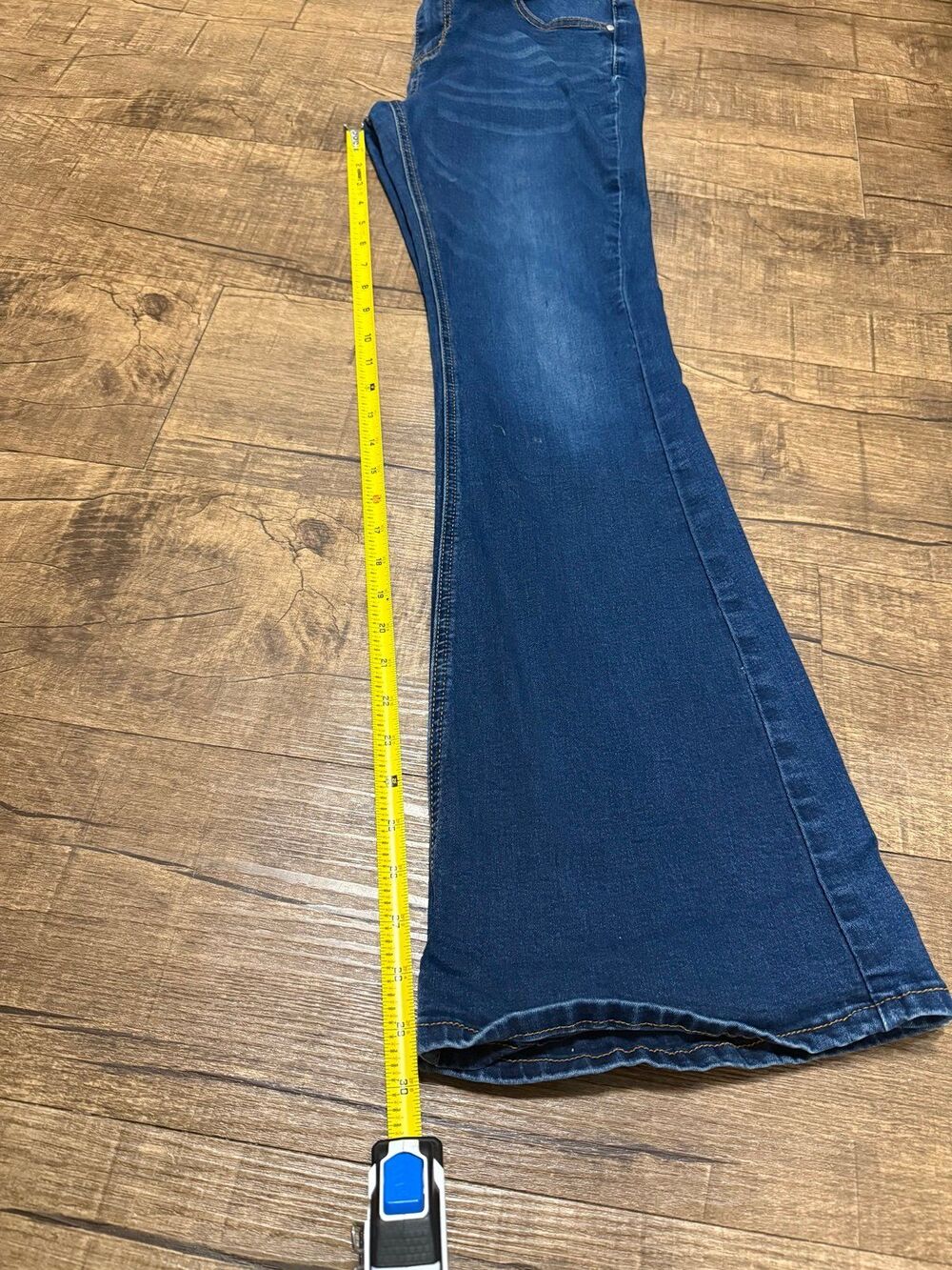 Flamingals by Flamingo Flare Bootcut Western Dark Wash Denim Jeans M - Picture 6 of 6